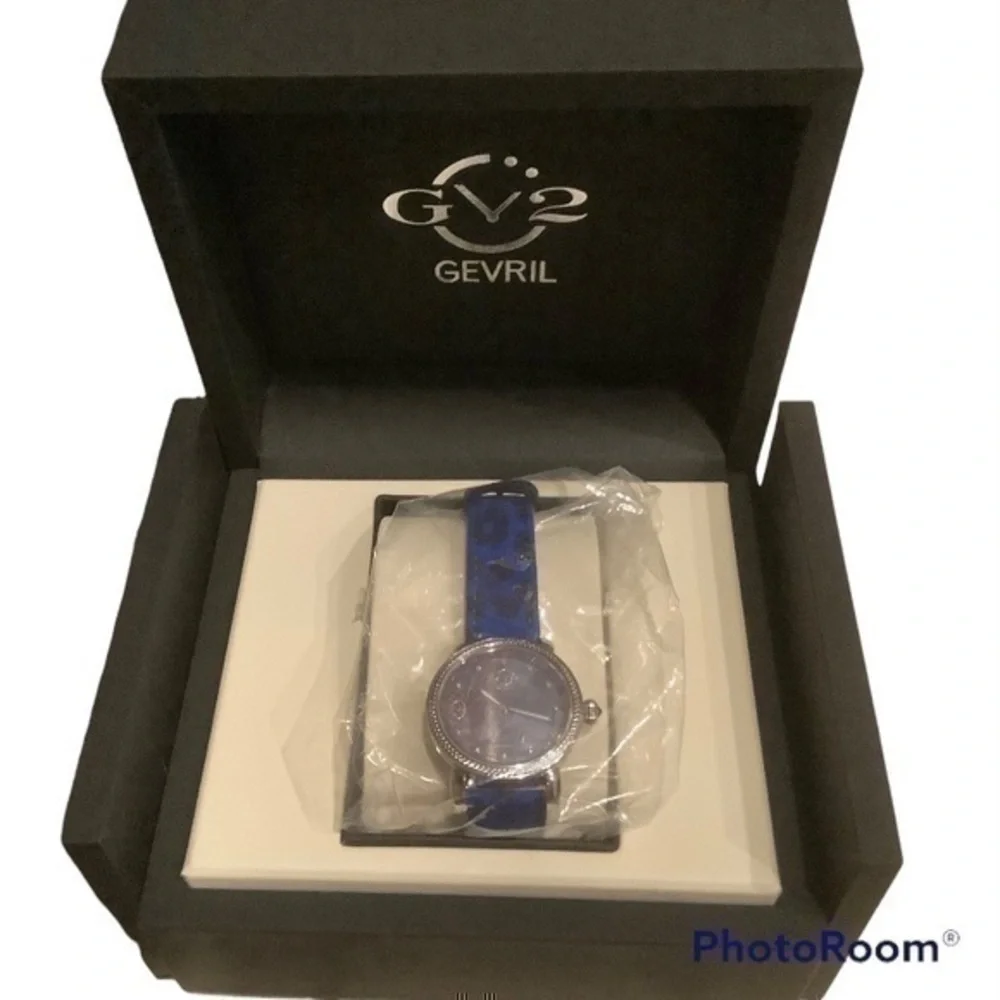 NEW Blue Sapphire Diamond Swiss watch